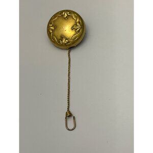 Ketcham & McDougall 1903 Gold Retractable Chatelaine Pin Brooch with Chain Hook
